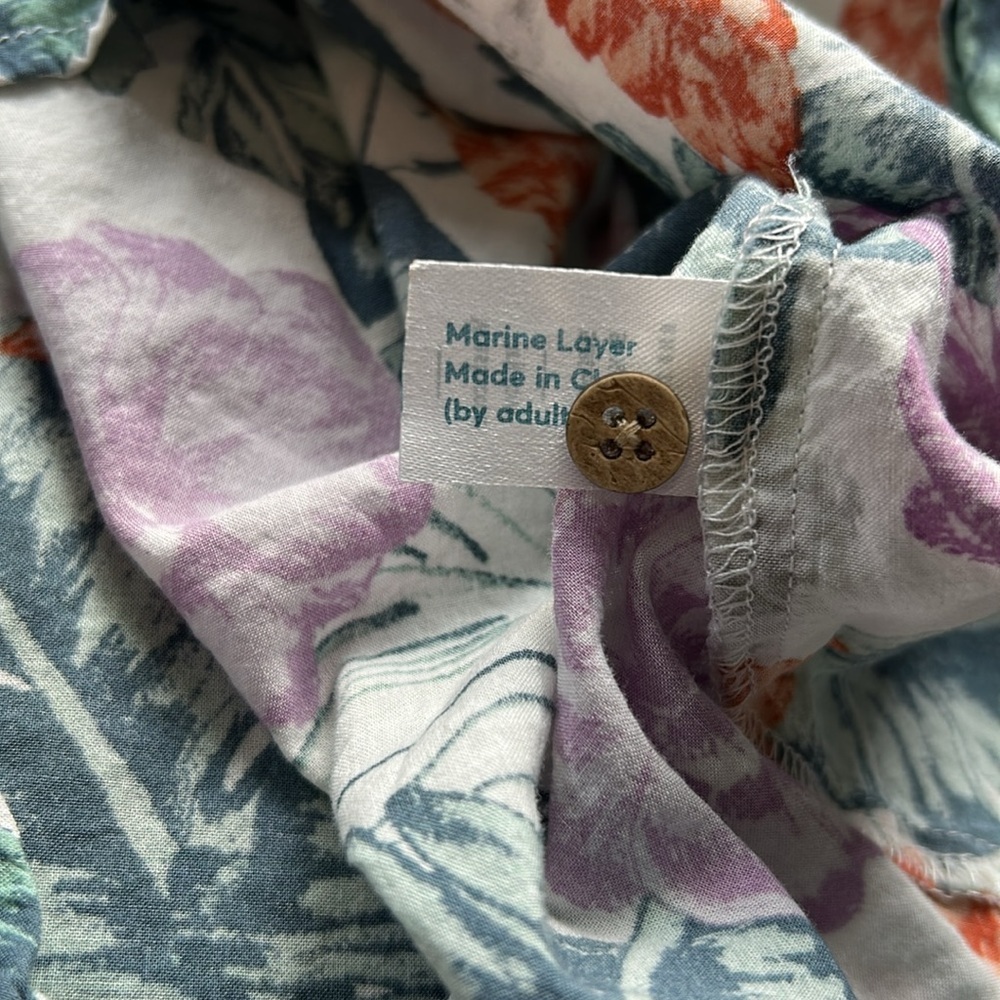 Marine Layer Venice Button Down Multi Floral Shir… - image 7